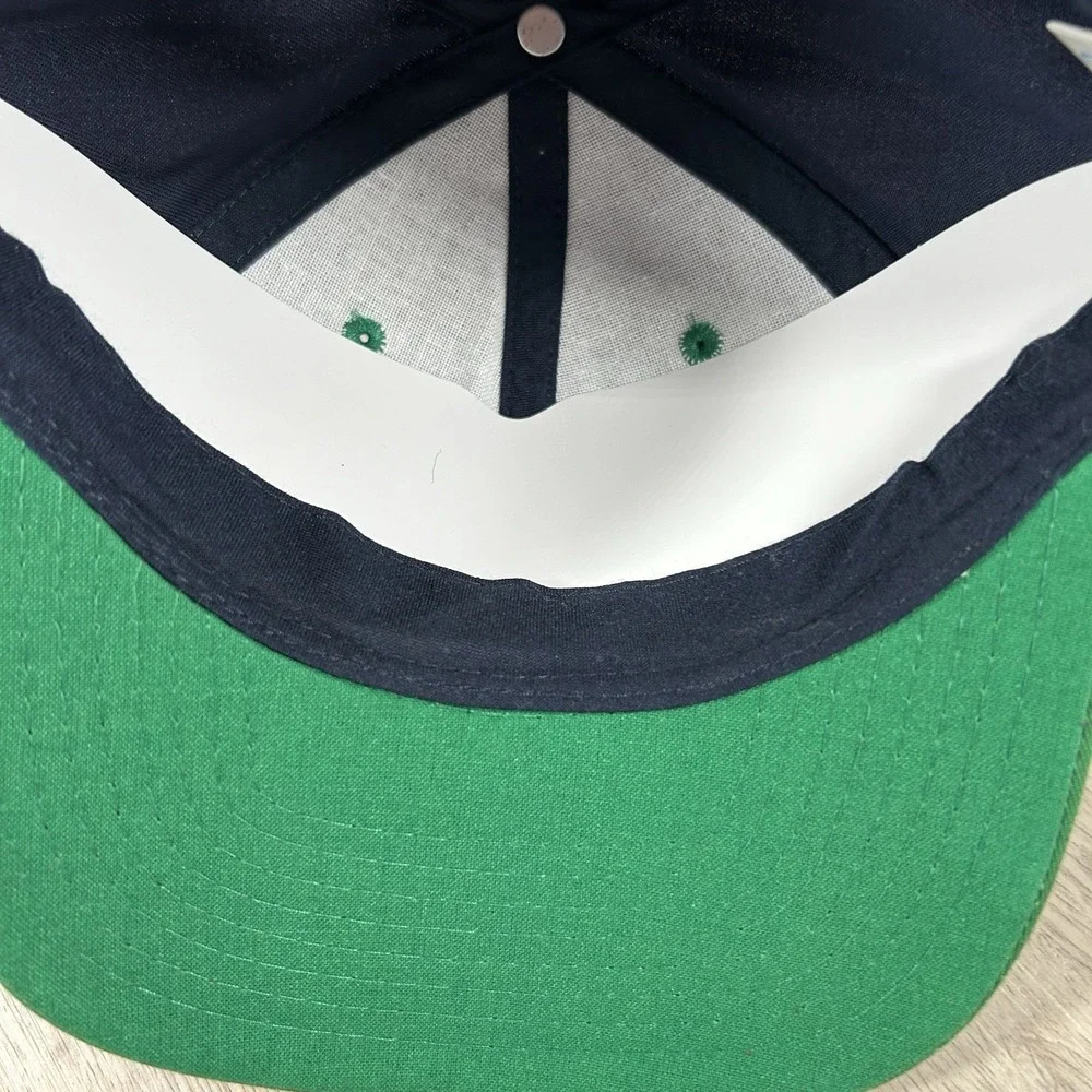 VTG Notre Dame Fighting Irish Snapback Hat Twins Enterprise Blue Green Cap - Picture 6 of 10
